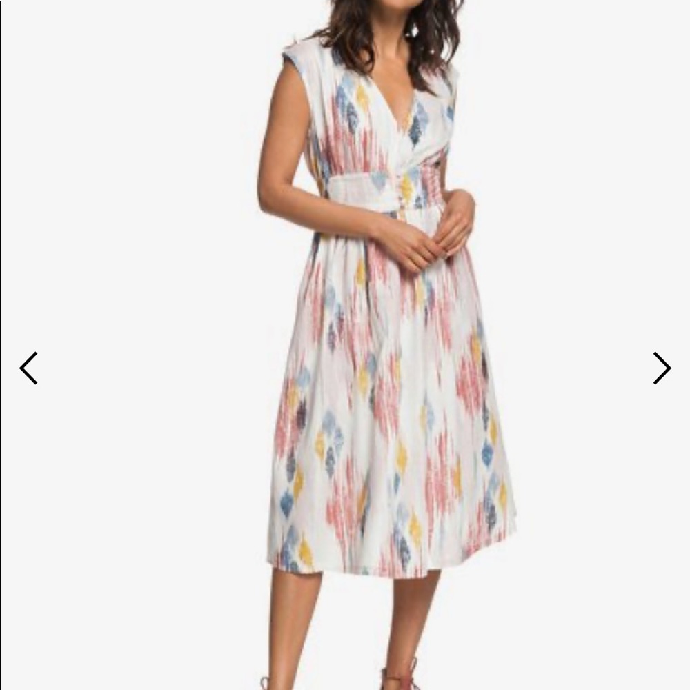 Roxy Reto Poetic Sleeveless Midi Dress